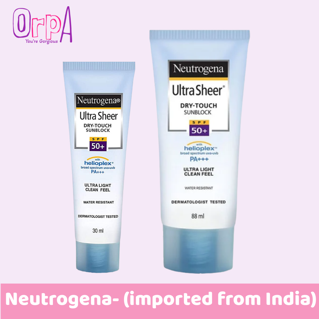 Neutrogena Ultra sheer Sunscreen, SPF 50+ - Orpa