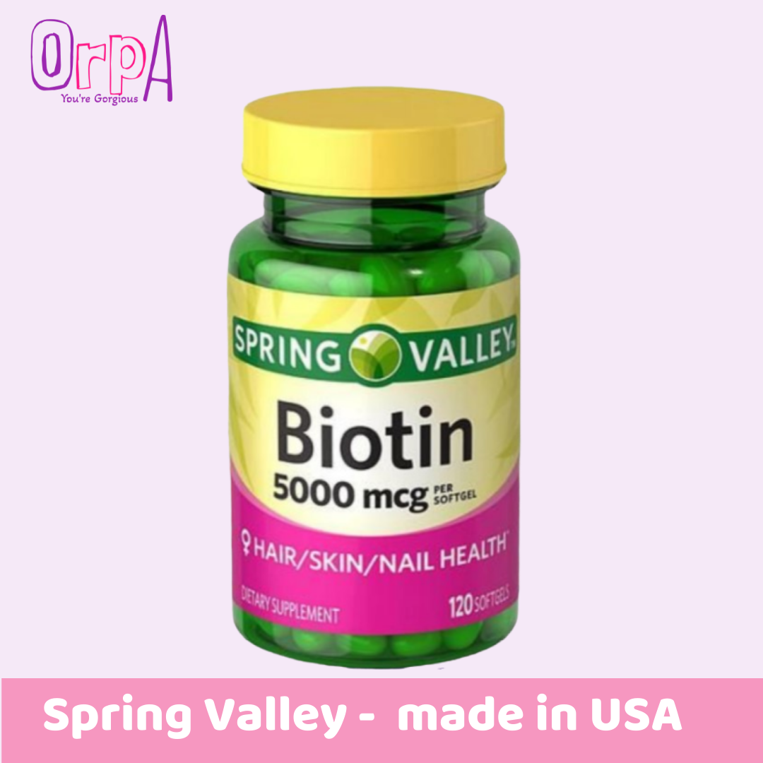 Spring Valley Biotin Softgels 5000mcg 120counts - Orpa