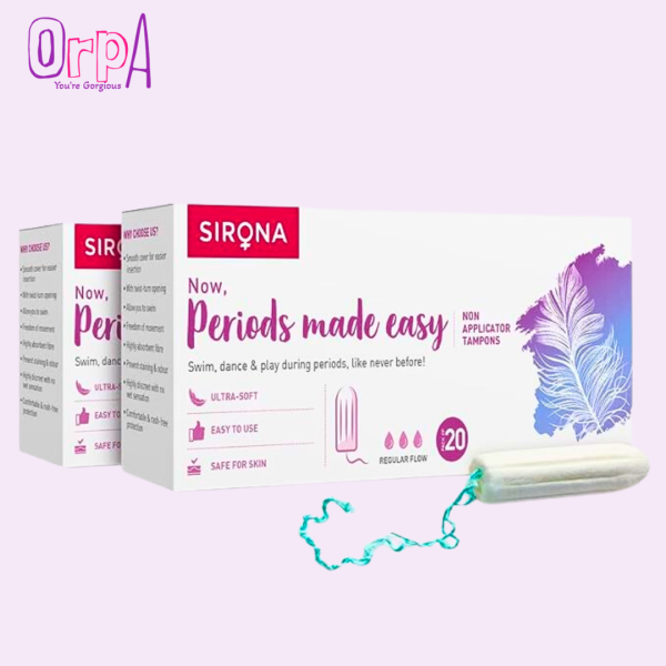 Sirona Non-Applicator Tampons for Regular Flow