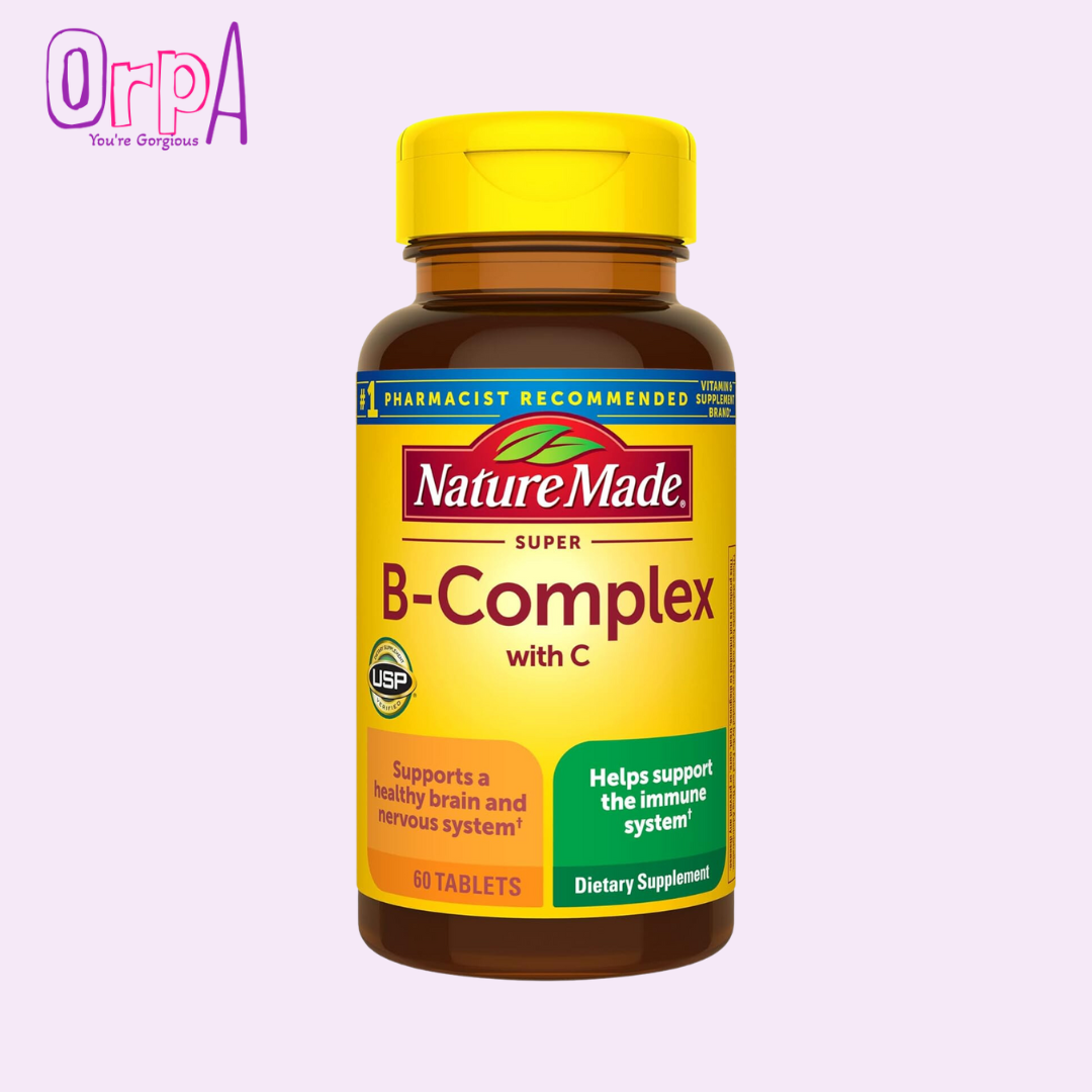 Nature Made Super B Complex With Vitamin C - 60 Tablets - Orpa