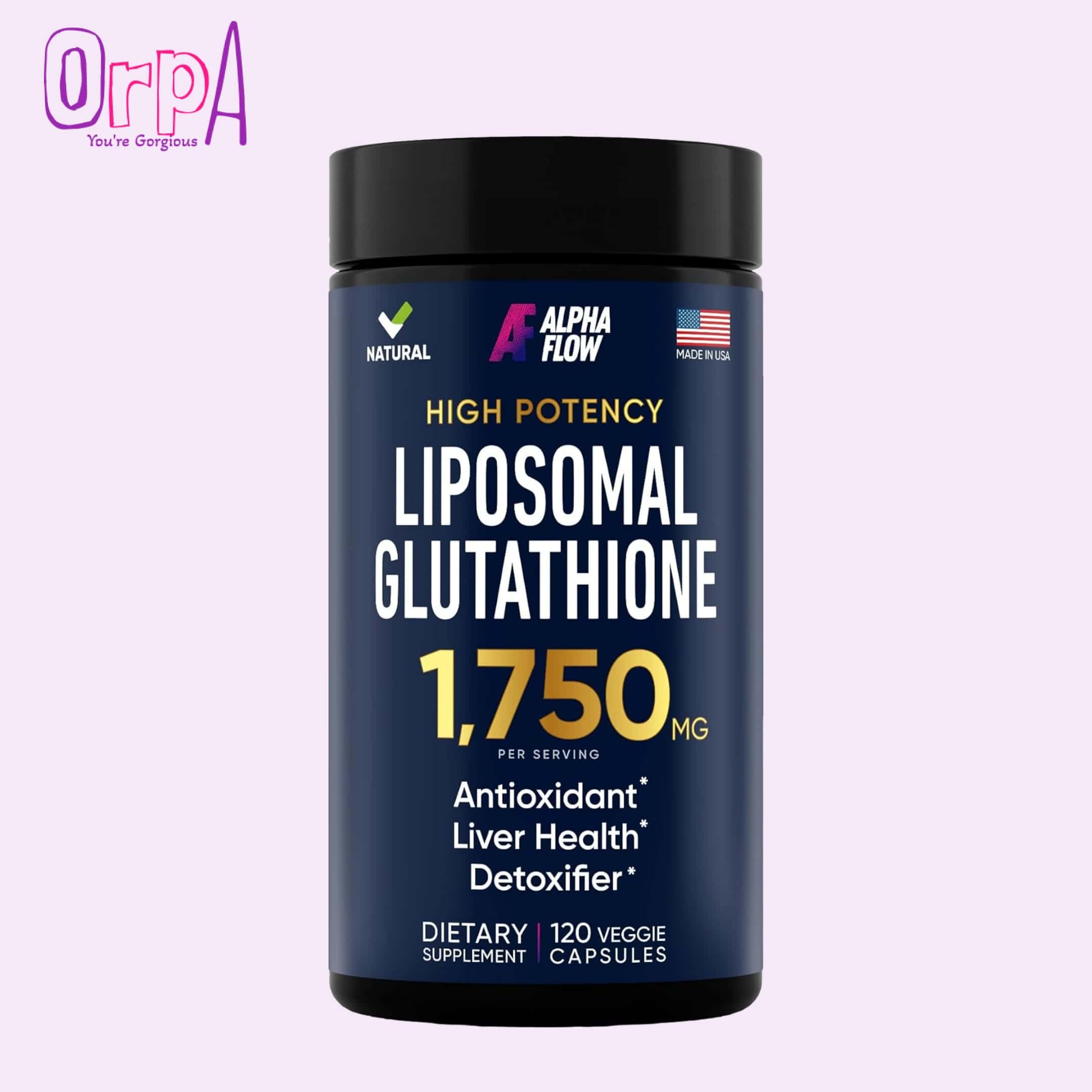 Alpha Flow Liposomal Glutathione 1,750 mg – 120 Veggie Capsules