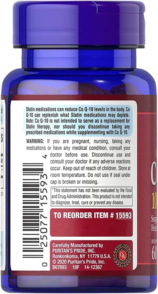 Puritan's Pride Q-Sorb Co Q-10 100 mg - Image 3