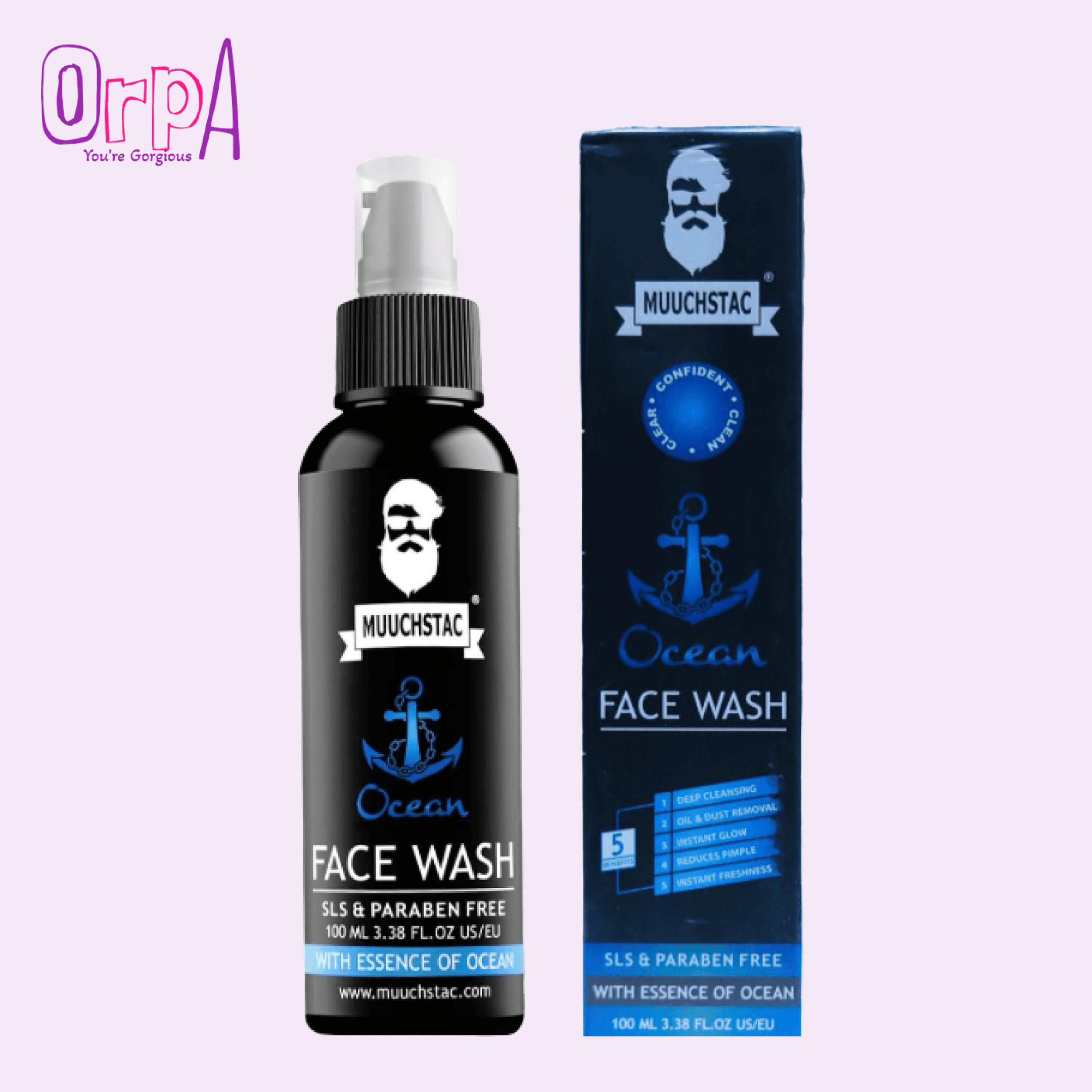 Muuchstac Ocean Face Wash For Men - 100ml (With Box)