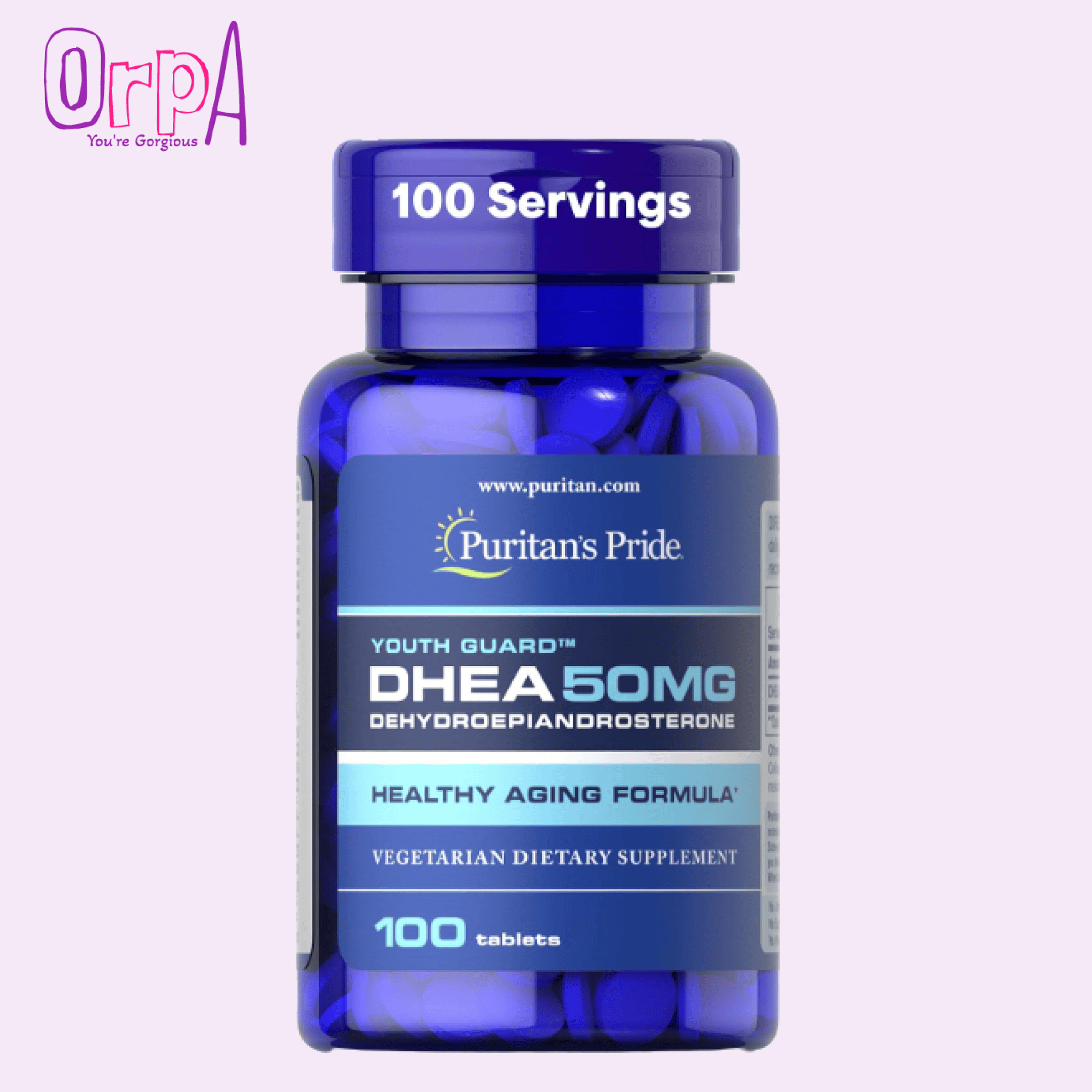 Puritan's Pride Youth Guard™ DHEA for Women and Men 50mg - 100 Counts