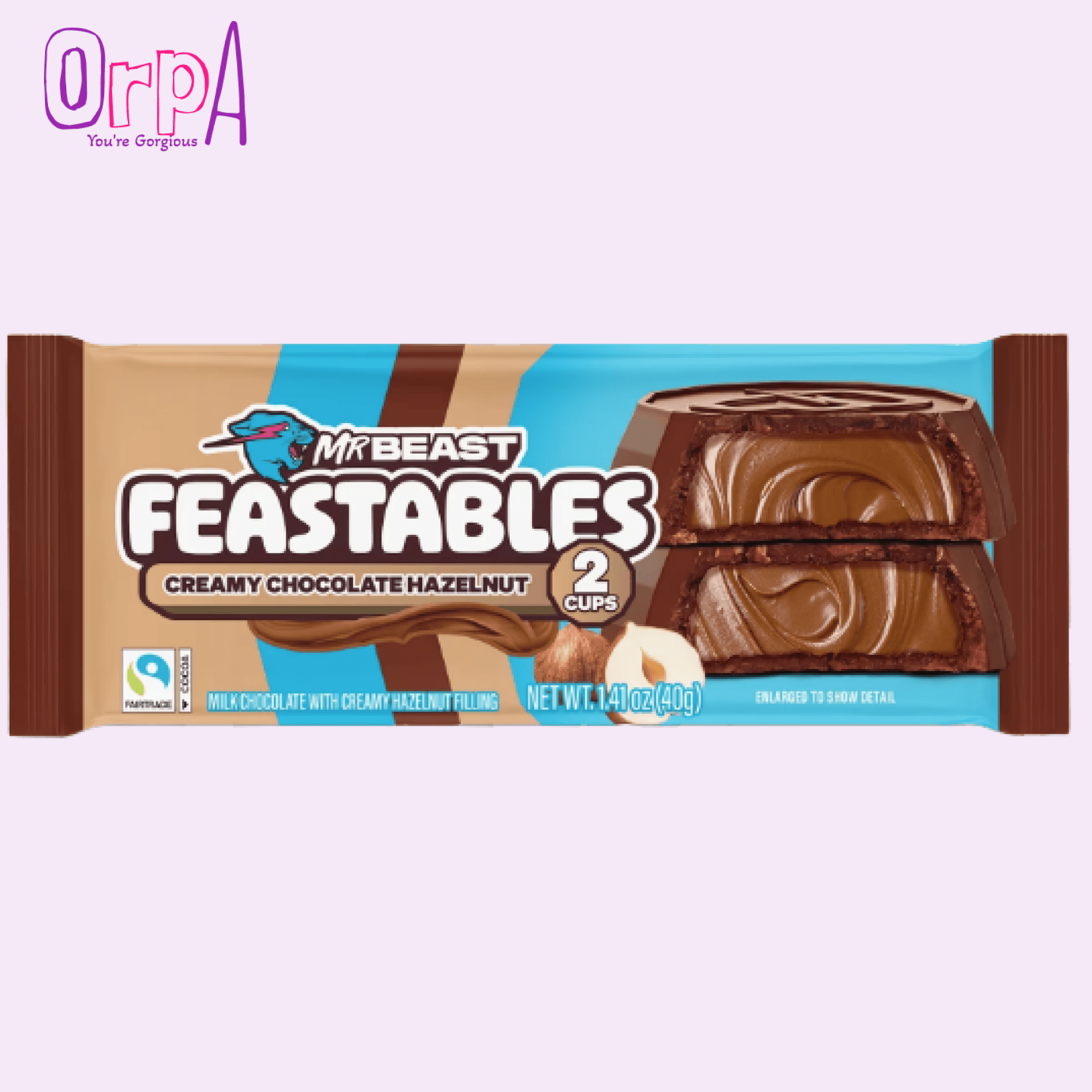 Feastables Hazelnut Cups – 2 Cups Pack
