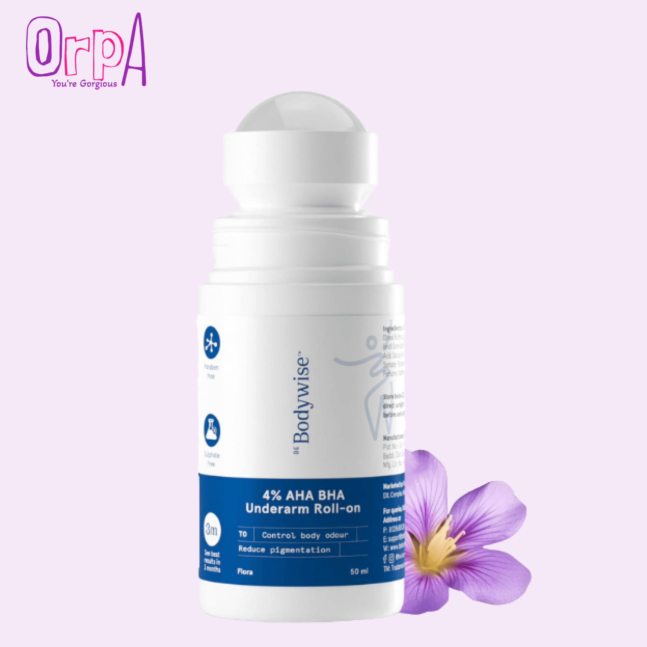 Be Bodywise 4% AHA BHA Underarm Roll On – 50 ml