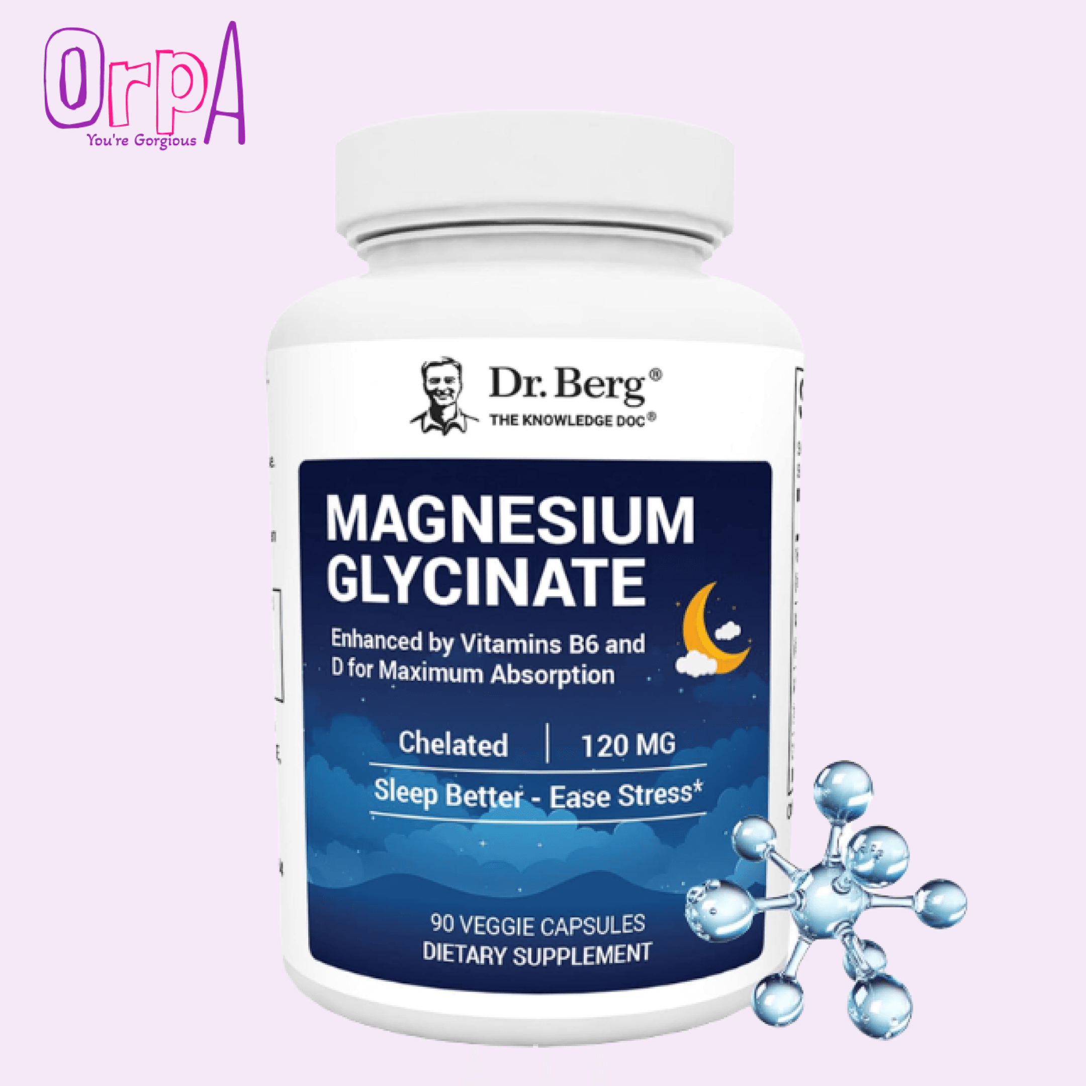 Dr. Berg Magnesium Glycinate – 90 Capsules