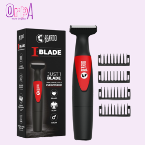 BEARDO I-Blade Body Beard, Hair, Groin OneBlade No Nicks & Cuts, Shaver for Men, Trimmer 150 min Runtime 4 Length Settings (Black)