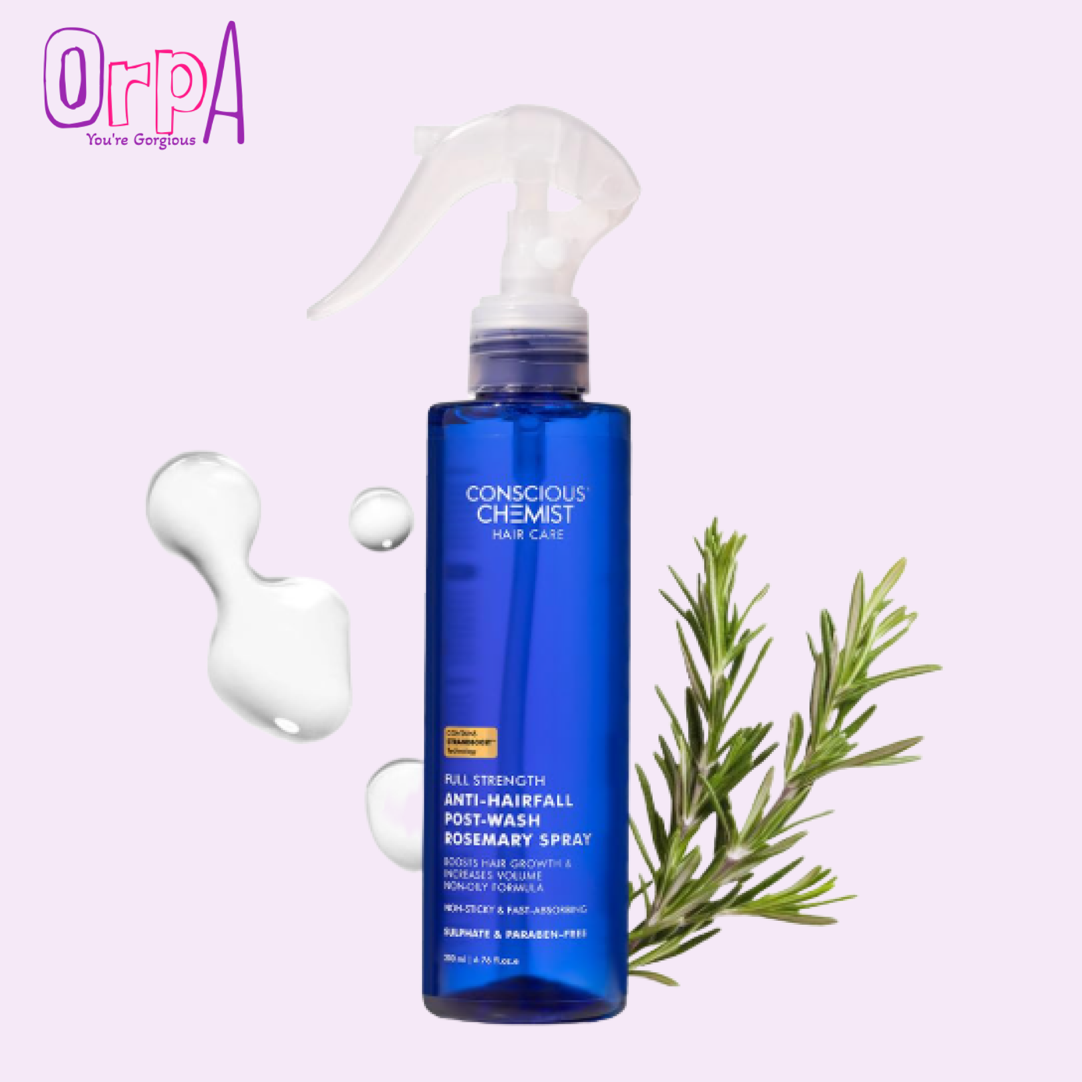 Conscious Chemist® Rosemary Water Spray for Women & Men 200ml