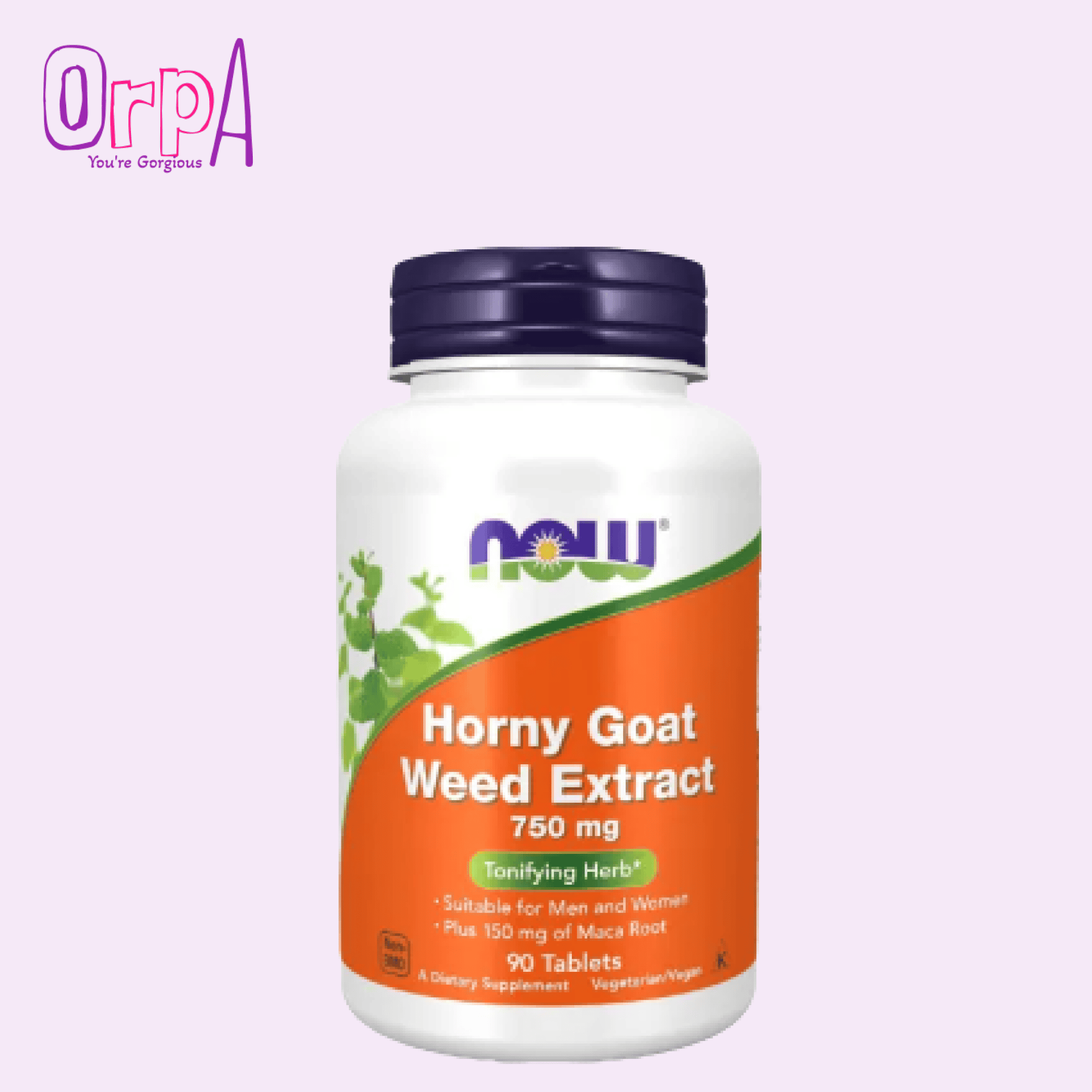 NOW Horny Goat We-ed Extract 750 mg Plus 150 mg of Ma-ca Root Tonifying Herb 90 Tablets