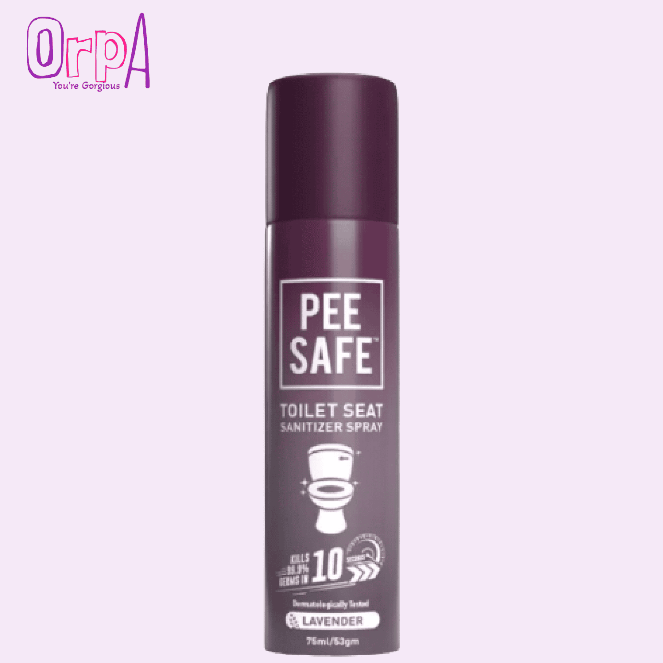 Pee Safe Toilet Seat Sanitizer Spray Lavender 75ml