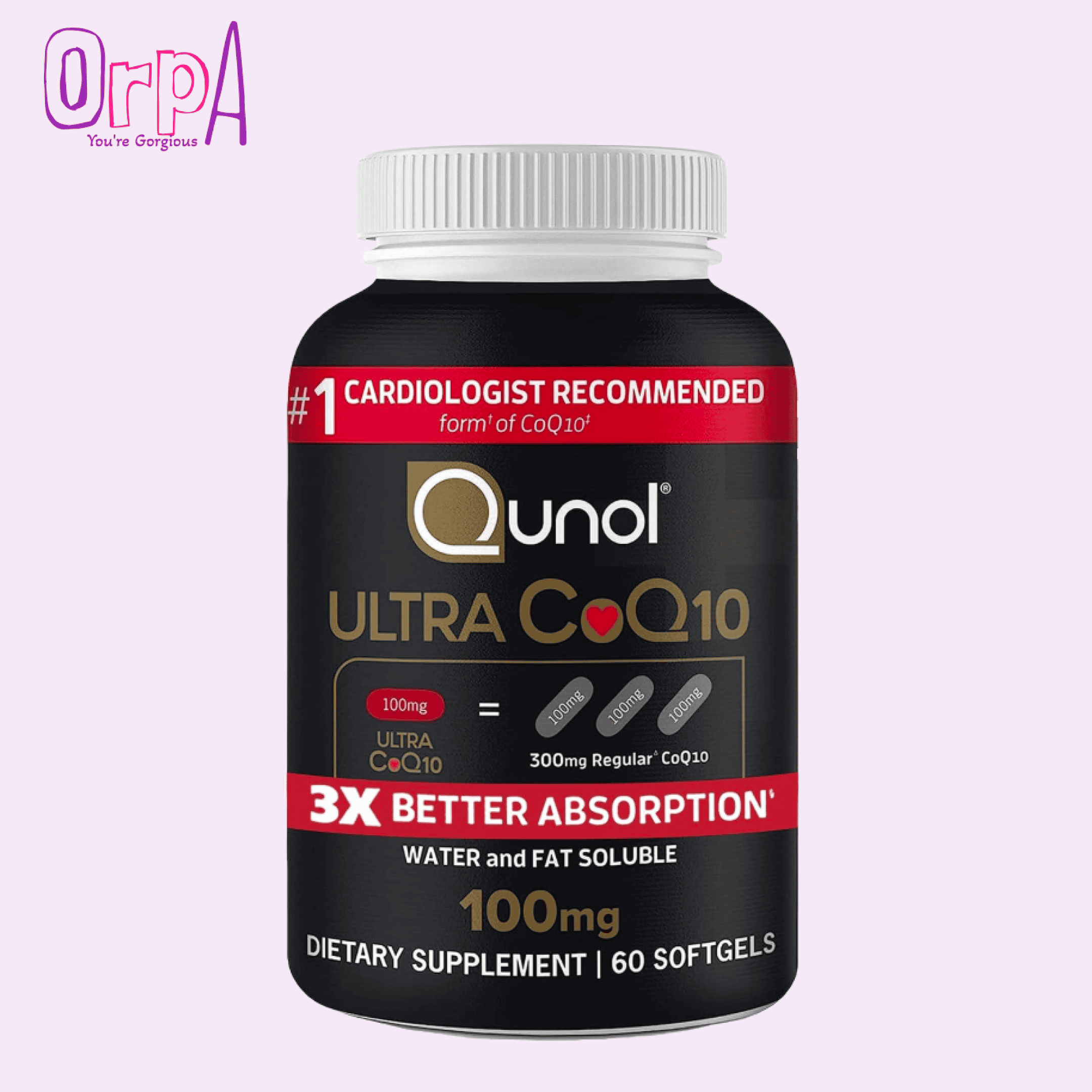 Qunol Ultra 100mg CoQ10 60 Softgels