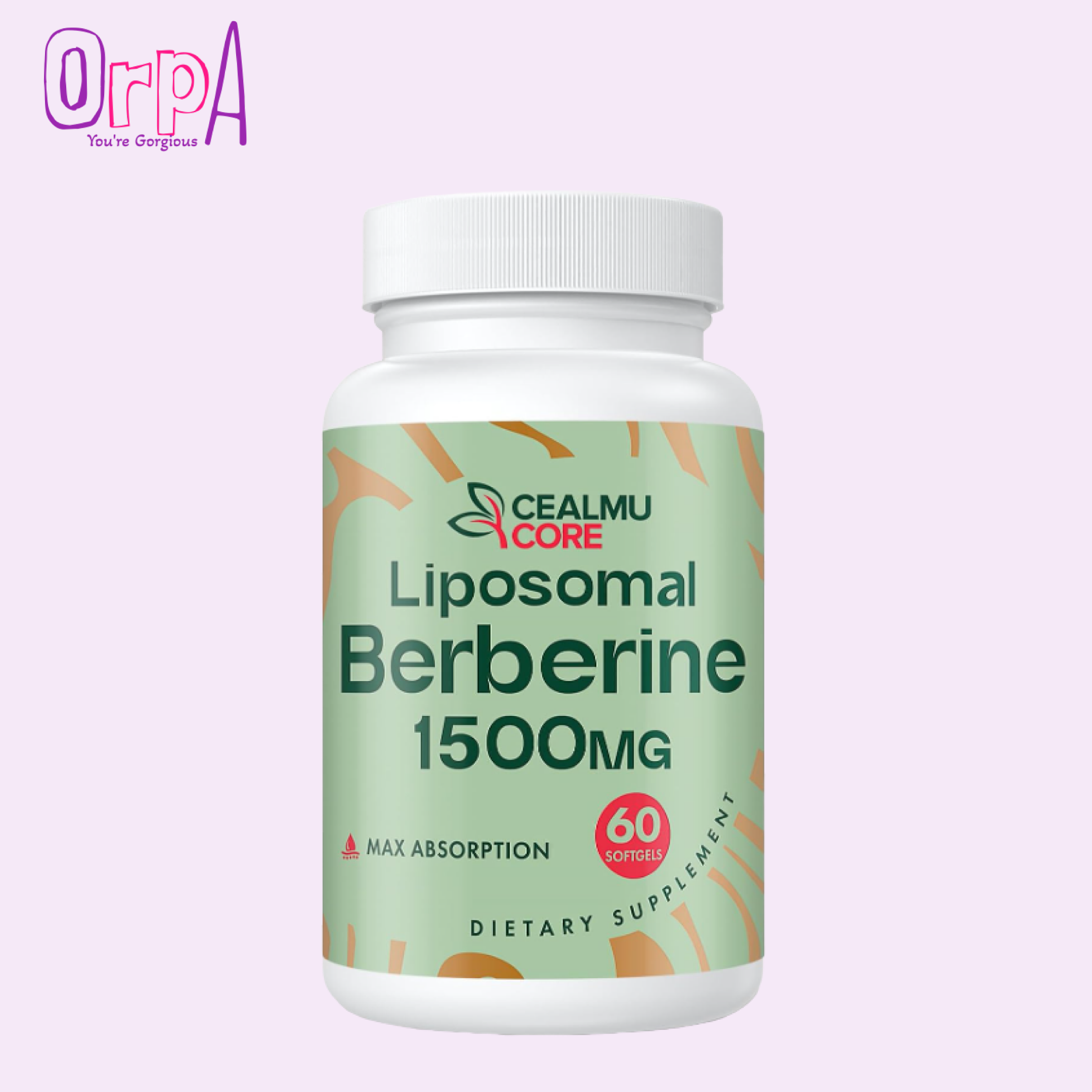 Caelum Core Liposomal Berberine HCL - Berberine 1500mg - 60 Softgels